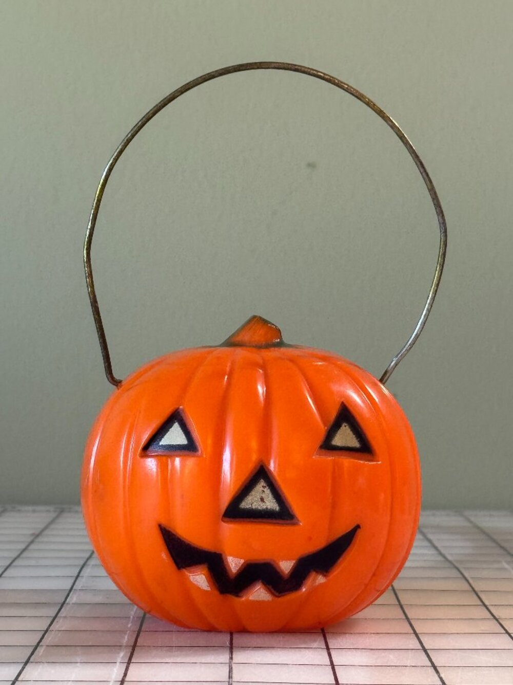 Vintage Union Mini Jack O Lantern Light Up Pumpkin Halloween Decor